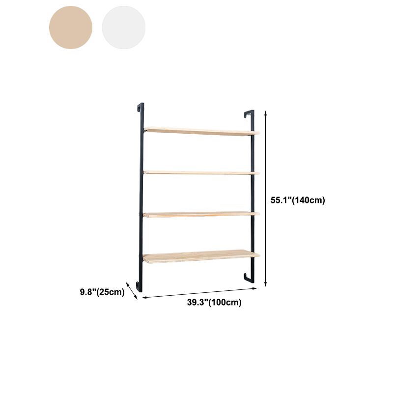 Libreria in metallo galleggiante in metallo galleggiante a muro di lusso leggero