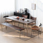Rectangle Dining Room Table Luxury Style Home Desk with 4 Legs