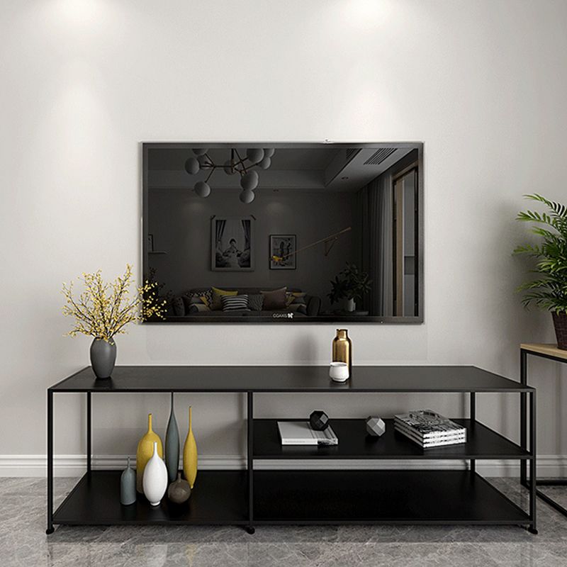 Industrial Metal TV Stand Console Open Storage TV Media Stand for Living Room Clearhalo 'furn' 'furn_tv_stands_entertainment_centers' 'Furniture' 'Living Room Furniture' 'TV Stands & Entertainment Centers' 'TV Stands & Media Storage Furniture' 'tv_stands_entertainment_centers' 1200x1200_98861004-b48e-4d09-985b-bcda15bcd3fd