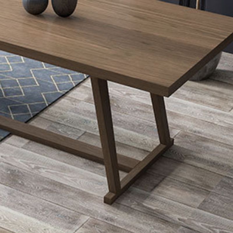 Industrial 1/5/7 Pieces Dining Set Rectangle Pine Wood Dining Table Set for Cafe Clearhalo 'Dining Room Sets' 'Dining Tables & Seating' 'dining_room_set' 'furn' 'furn_dining_room_set' 'Furniture' 'Kitchen & Dining Furniture' 1200x1200_9887b4ff-a805-41a9-9763-ca9eff32fc0a