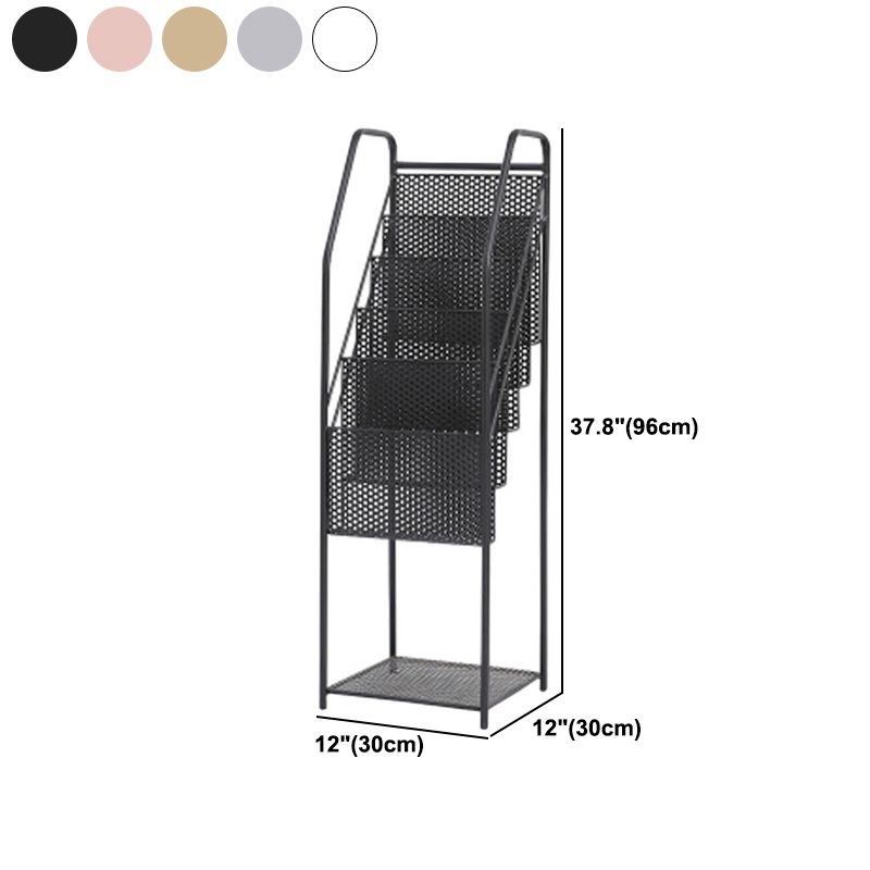 Industrial Iron Ladder Bookshelf Closed Back Vertical Bookshelf,11.8"L x 11.8"W x 37.8"H Clearhalo 'Bookcases' 'furn' 'furn_bookcases' 'Furniture' 'furniture_bookcases' 'kitchen' 'kitchen_bookcases' 'Living Room Furniture' 'Office Furniture' 1200x1200_98887258-1c46-4433-a517-7af064cfaee0