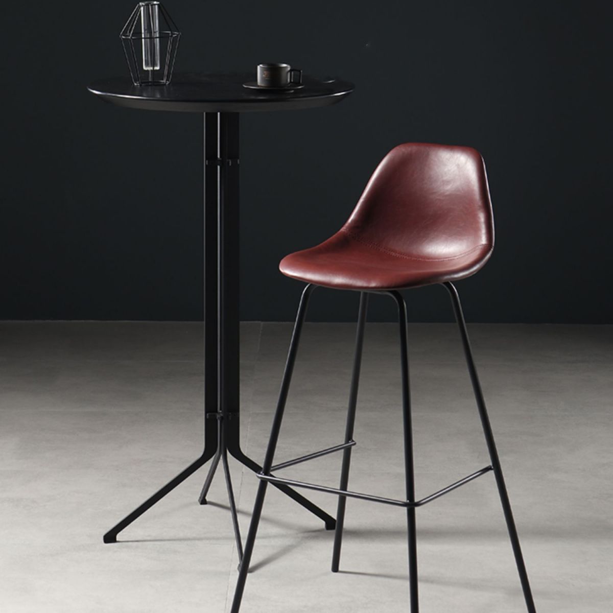 Contemporary Matte Finish PU Leather Barstool Footrest Restaurant Stool Clearhalo 'Bar Furniture' 'Bar Stools' 'bar_stools' 'furn' 'furn_bar_stools' 'Furniture' 'furniture_bar_stools' 'Kitchen & Dining Furniture' 1200x1200_988901bd-18a0-49a6-b3d5-4300d5943374