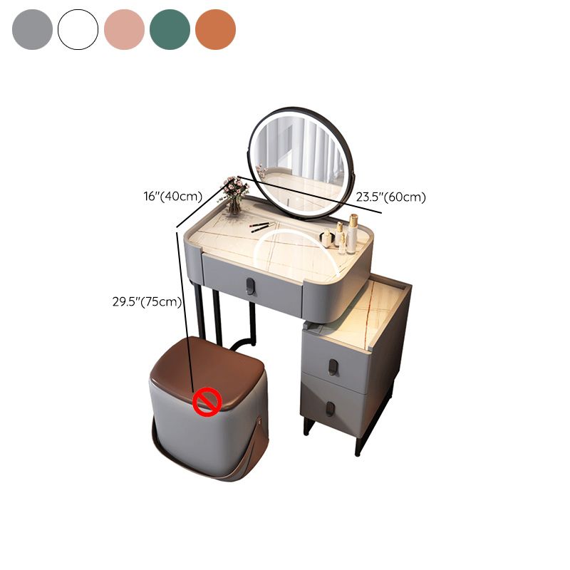 Glam 3 Drawers Make-up Vanity Marble Makeup Vanity Desk Table
