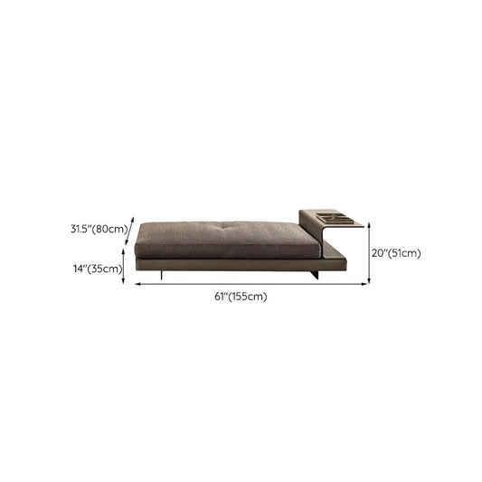 Zeitgenössisches echtes Ledersofa quadratischer Arm lose Rückensofa mit Tisch