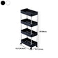 Plastic Bookshelf Contemporary Style Bookcase Open Shelf Bookcase for Study Room Office