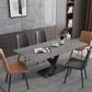 Modern Dinette Set 1/4/5/6/7 Pieces Dining Table Set with Sintered Stone Top Clearhalo 'Dining Room Sets' 'Dining Tables & Seating' 'dining_room_set' 'furn' 'furn_dining_room_set' 'Furniture' 'furniture_dining_room_set' 'Kitchen & Dining Furniture' 1200x1200_98956f30-c0f7-4834-b716-be731420fe4f