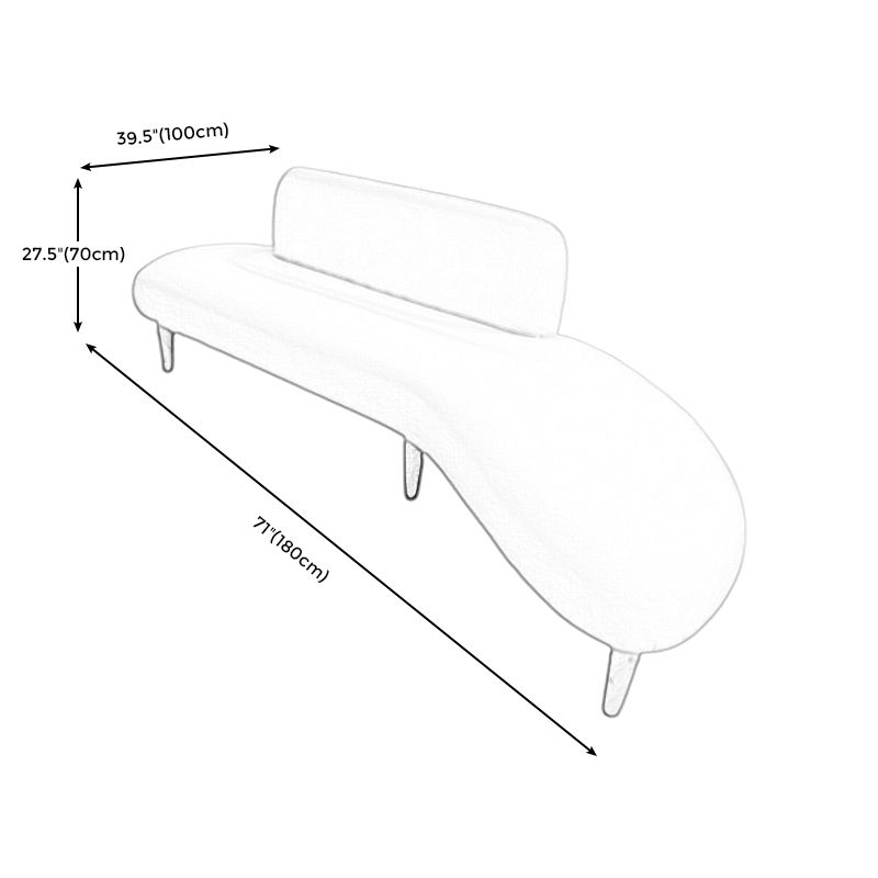 Fabric Tight Back Sectional Sofa 27.56"High Armless Sofa,White Clearhalo 'Furniture' 'furniture_sectionals' 'Living Room Furniture' 'Sectionals' 1200x1200_9896045a-199f-401c-a939-53839ec8ac9d