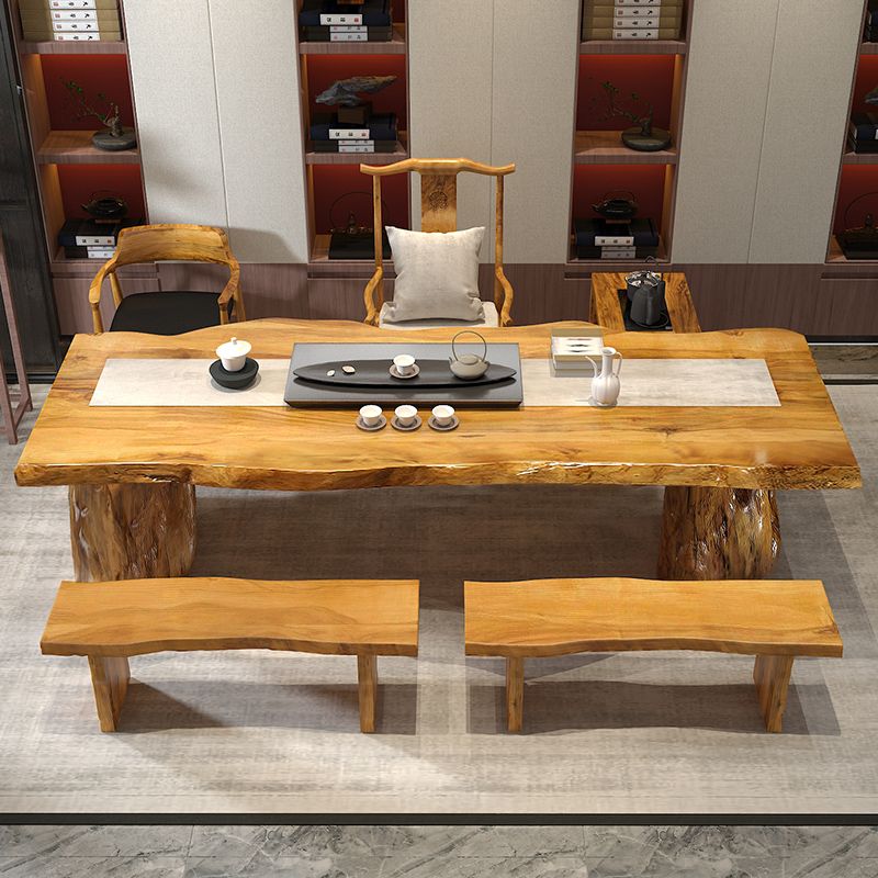 11.7-inch W Modern Seating Bench Solid Wood Rectangle Solid Color Bench ...