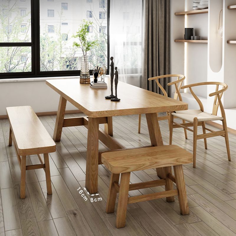 Rectangle Trestle Dining Site Table Solid Woodl Dining Room Collection for Indoor Clearhalo ' dining_table' 'Dining Tables & Seating' 'Dining Tables' 'furn' 'furn_dining_table' 'Furniture' 'furniture_dining_table' 'Kitchen & Dining Furniture' 'kitchen&dining_furn' 'kitchen' 'kitchen_dining_table' 1200x1200_9896d623-e9dc-4fad-9c9b-060c3cedc87e