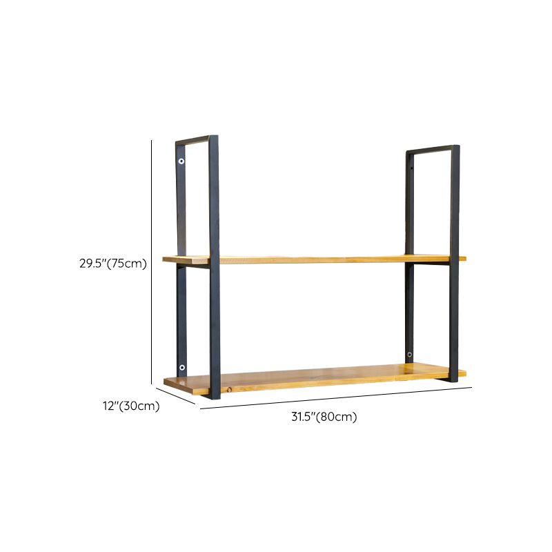 Estantería contemporánea de madera cerrada biblioteca natural flotante