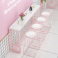 Modern Pink Rectangle Counter-height Pub Table Coffee Shop Footrest Pub Bar Table Clearhalo 'Bar Furniture' 'Bar Tables' 'bar_tables' 'furn' 'furn_bar_tables' 'Furniture' 'furniture_bar_tables' 'Kitchen & Dining Furniture' 'kitchen&dining_furn' 'kitchen' 1200x1200_98971d81-a26a-4fb9-bd0f-c13032ef2712