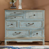 Coastal Storage Chest Dresser Solid Wood Dresser with 5/7 Drawers , 14.04 Inch W Clearhalo 'Bedroom Furniture' 'Dressers & Chests' 'dressers_chests' 'furn' 'furn_dressers_chests' 'Furniture' 1200x1200_98977ab1-8a52-4b37-a55a-7364bddbb4f4