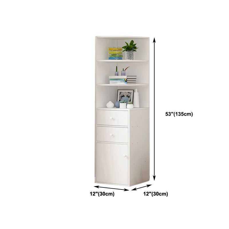 Corner Shelf Bookcase White Bookshelf with Doors for Home Office Clearhalo 'Bookcases' 'furn' 'furn_bookcases' 'Furniture' 'Office Furniture' 1200x1200_9897ae96-1cc8-425c-bd85-7079c6d7cd13