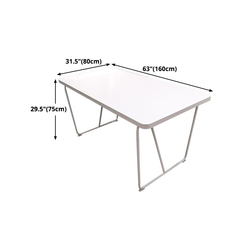 Rectangle Shape Luxury Dining Table White Sled Base Table with Solid Wood Clearhalo ' dining_table' 'Dining Tables & Seating' 'Dining Tables' 'furn' 'furn_dining_table' 'Furniture' 'furniture_dining_table' 'Kitchen & Dining Furniture' 'kitchen&dining_furn' 'kitchen' 'kitchen_dining_table' 1200x1200_9897ee31-33a6-4a2e-bff6-0f4ea7615d49