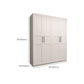 White Wood Wardrobe Cabinet With Drawers and Clothes Hanging Rod Storage Armoire Clearhalo 'Armoires & Wardrobes' 'armoires_wardrobes' 'Bedroom Furniture' 'furn' 'furn_armoires_wardrobes' 'Furniture' 1200x1200_989940d4-c7bb-4ce7-8b78-09684a0c569e