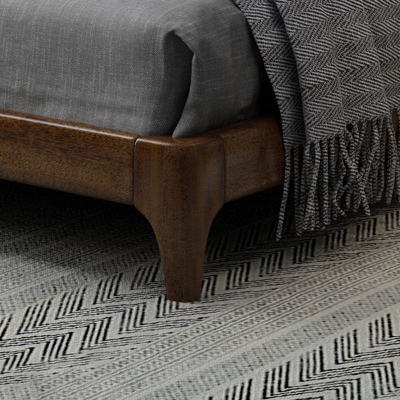 Lit de tête de lit standard en bois massif Lit bas profil avec des jambes personnalisées