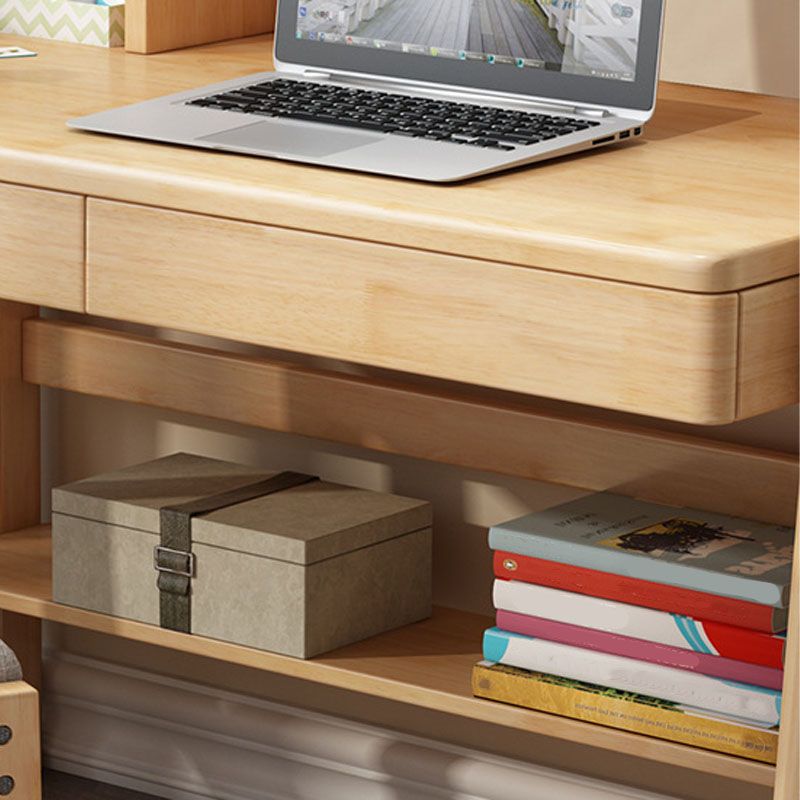 Modern Writing Desk Solid Wood Office Desk with Drawer for Bedroom Clearhalo 'furn' 'furn_office_desk' 'Furniture' 'Office Desks' 'Office Furniture' 'office_desk' 1200x1200_98a3419c-e2f5-42fc-be02-8cd8dae877da