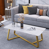 Cross Legs 1 Single Coffee Table Modern Rectangular Cocktail Table Clearhalo 'Coffee & Accent Tables' 'Coffee Tables' 'coffee_tables' 'Furniture' 'furniture_coffee_tables' 'Living Room Furniture' 1200x1200_98a3ac47-db1c-4c3f-b5d0-2f37c0308fa7