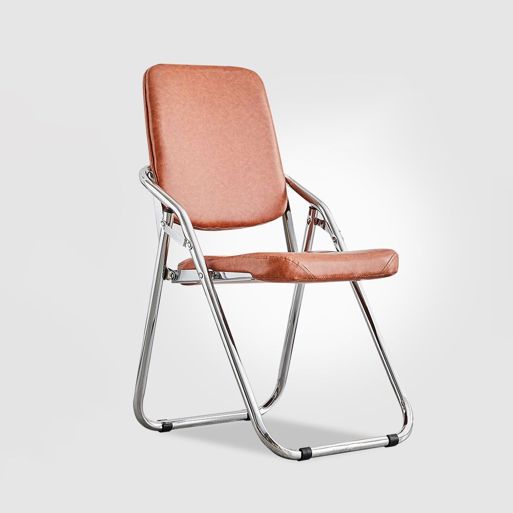 Modern Indoor-Outdoor Chair Metal Folding Armless Open Back Dining Side Chair Clearhalo ' kitchen&dining_furn' 'Dining Chairs' 'Dining Tables & Seating' 'dining_chair' 'furn' 'furn_dining_chair' 'Furniture' 'furniture_dining_chair' 'Kitchen & Dining Furniture' 'kitchen' 1200x1200_98a46037-6075-43ff-b413-3944e7b085dd