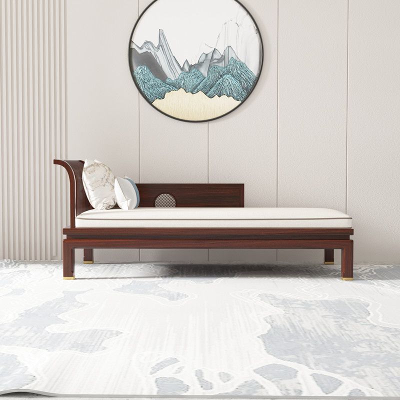 Living Room White Chaise Square Arms Modern Chaise Lounge with Wooden Base Clearhalo 'Chairs & Seating' 'Chaise Lounge' 'chaise_lounge' 'furn' 'furn_chaise_lounge' 'Furniture' 'Living Room Furniture' 1200x1200_98a4883e-cf70-4fad-a179-2bd5717b9681