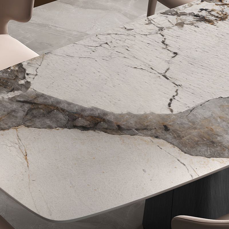 Set da tavolo da pranzo rettangolare 1/4/7 PCS Dinette in pietra per la cucina