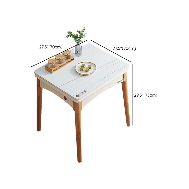 Juego moderno de mesa comedor con muebles de cocina de base de madera