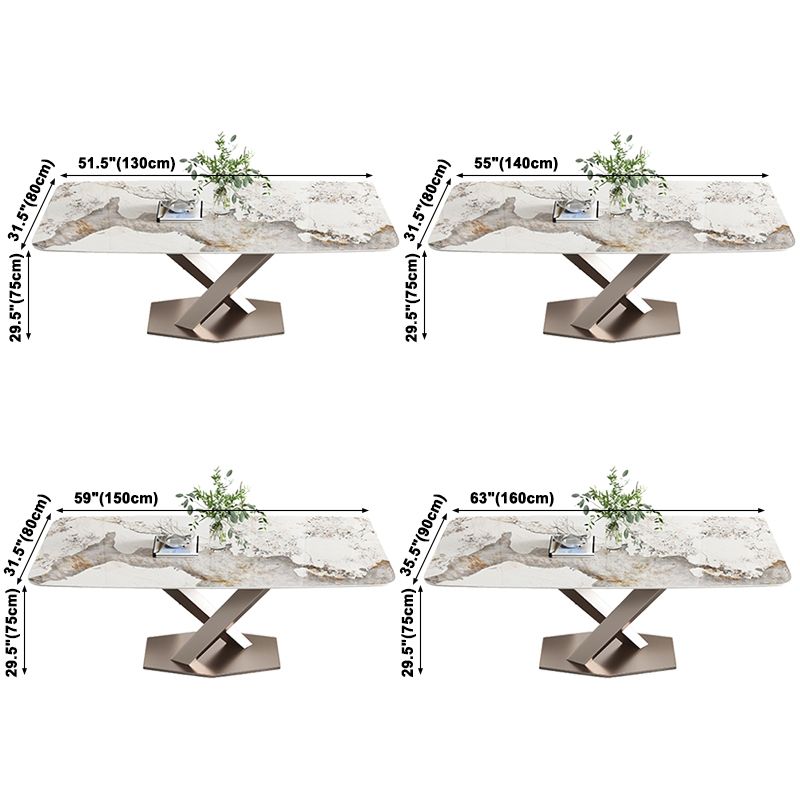 Rectangle Sintered Stone Dining Table Modern Metal Pedestal Base Table for Restaurant Clearhalo ' dining_table' 'Dining Tables & Seating' 'Dining Tables' 'furn' 'furn_dining_table' 'Furniture' 'furniture_dining_table' 'Kitchen & Dining Furniture' 'kitchen&dining_furn' 'kitchen' 'kitchen_dining_table' 1200x1200_98a54ccd-0b32-4a41-ae74-165b2d91946c