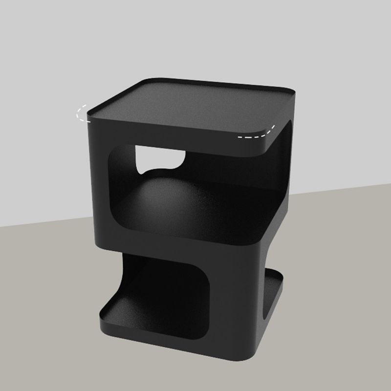 Square Iron End Table Set 21.26" Tall Metal Side Table with Storage Shelves Clearhalo 'Coffee & Accent Tables' 'End & Side Tables' 'end_side_tables' 'furn' 'furn_end_side_tables' 'Furniture' 'Living Room Furniture' 1200x1200_98a5711c-e9d9-43f8-b508-12802434f02f