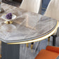 Meubles en pierre de style moderne 1/5/7/9/11 PCS Tablette de restauration en forme ronde avec chaise à manger