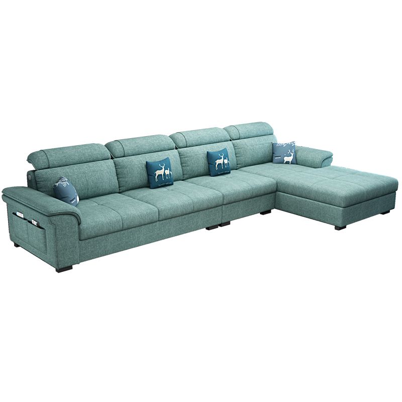 Ultra-Modern Sewn Pillow Back Pillow Top Arm Sofa with Storage and Slipcovered Clearhalo 'furn' 'furn_sectionals' 'Furniture' 'furniture_sectionals' 'kitchen' 'kitchen_sectionals' 'Living Room Furniture' 'Sectionals' 1200x1200_98a817ad-5dd0-4f02-a62f-d5ca90ea5a4c