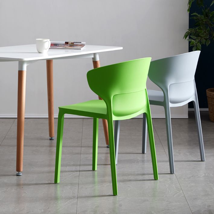 Contemporary Plastic Dining Chair 15.5'' Wide Wingback Side Chair for Home Use Clearhalo ' kitchen&dining_furn' 'Dining Chairs' 'Dining Tables & Seating' 'dining_chair' 'furn' 'furn_dining_chair' 'Furniture' 'furniture_dining_chair' 'Kitchen & Dining Furniture' 'kitchen' 1200x1200_98a8c039-c294-4bdd-b5d2-8f82abcbf3b0