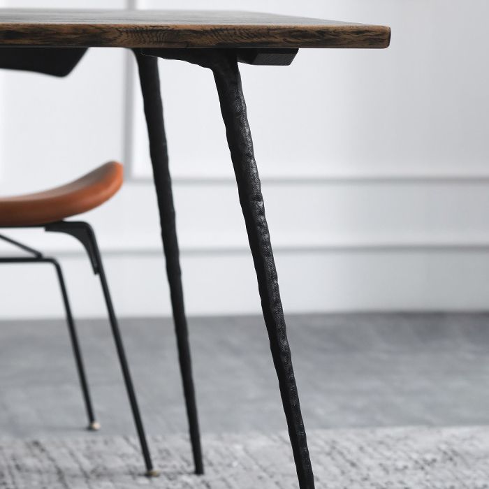 4-foot Oak Solid Wood Industrial Rectangle Dining Table for Dining Room Clearhalo ' dining_table' 'Dining Tables & Seating' 'Dining Tables' 'furn' 'furn_dining_table' 'Furniture' 'furniture_dining_table' 'Kitchen & Dining Furniture' 'kitchen&dining_furn' 'kitchen' 'kitchen_dining_table' 1200x1200_98aa6a04-f324-4c4a-8ae5-0c2e4b156891