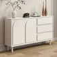 Contemporary Wooden White Sideboard Cabinet with Doors and Drawers Clearhalo 'buffet_sideboard' 'Buffets & Sideboards' 'furn' 'furn_buffet_sideboard' 'Furniture' 'Kitchen & Dining Furniture' 1200x1200_98ab3371-a107-489a-a6e8-19ec909841de
