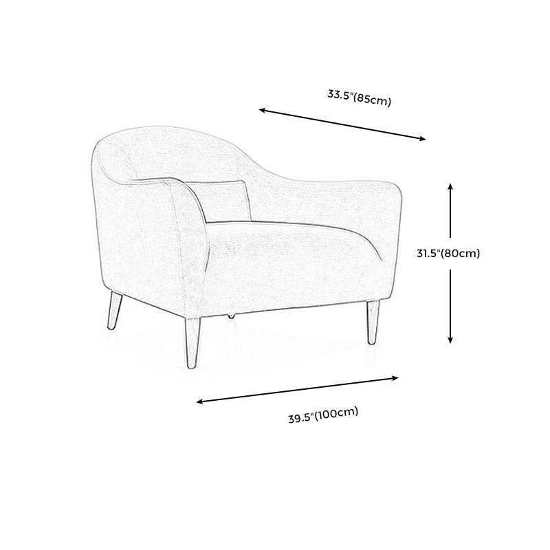 31.5"H Square Arm Linen Solid Color Scandinavian Curved Sofa Clearhalo 'furn' 'furn_sofas' 'Furniture' 'furniture_sofas' 'kitchen' 'kitchen_sofas' 'Living Room Furniture' 'Sofa' 'sofas' 1200x1200_98ab7285-58df-4aca-aa1d-6c99ad22ef73