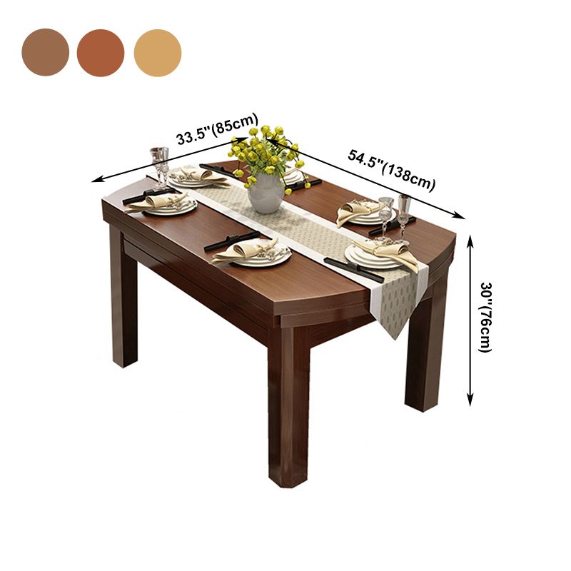 Modern Standard Dining Table Extendable Solid Wood Dining Table with 4 Legs Clearhalo ' dining_table' 'Dining Tables & Seating' 'Dining Tables' 'furn' 'furn_dining_table' 'Furniture' 'furniture_dining_table' 'Kitchen & Dining Furniture' 'kitchen&dining_furn' 'kitchen' 'kitchen_dining_table' 1200x1200_98ab9f56-b5a0-4d3f-a2e0-08e3756ae4fc