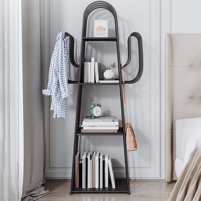 Libreria di scaffali di finiture antichi scandinavi libreria in metallo etagere con ripiani