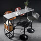 Industrial Bar Table 42-inch Height Stone Top Bistro Table with Storage Shelf Clearhalo 'Bar Furniture' 'Bar Tables' 'bar_tables' 'furn' 'furn_bar_tables' 'Furniture' 'furniture_bar_tables' 'Kitchen & Dining Furniture' 1200x1200_98af14e3-bd50-43d9-832d-9e35fa088328