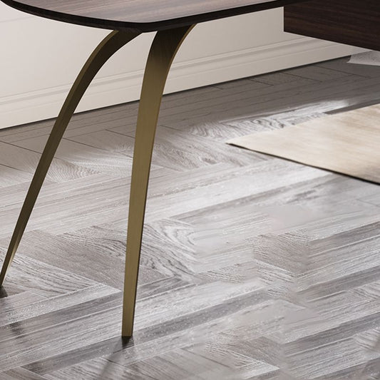 Scrivania per ufficio in legno contemporaneo scrivania ovale con gambe per ufficio