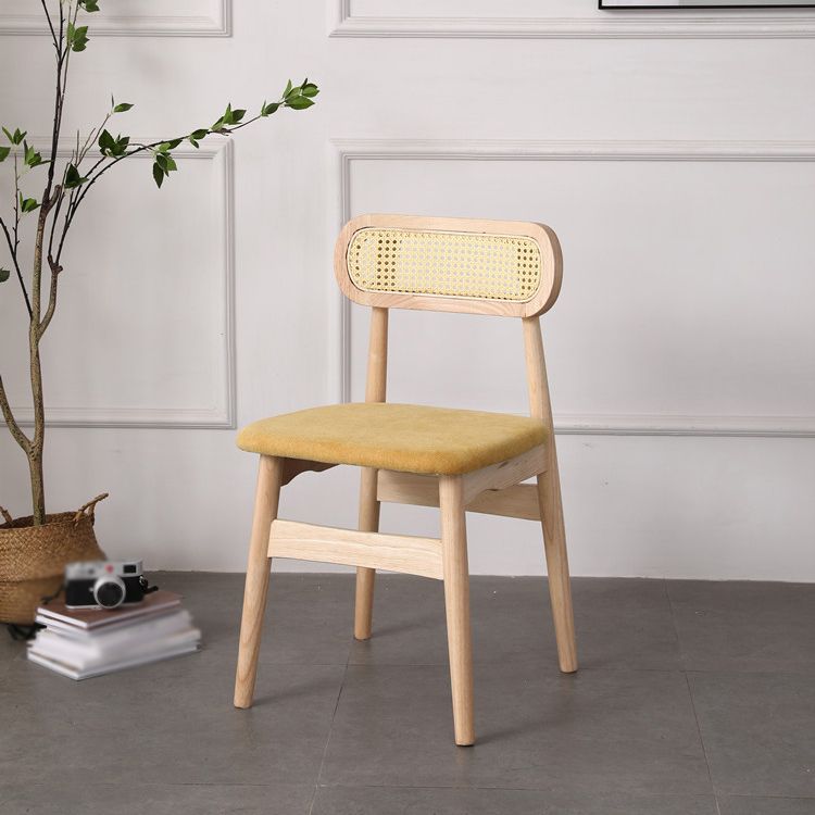 Modern Solid Rubberwood Dining Chair Open Back Kitchen Dining Chairs Clearhalo ' kitchen&dining_furn' 'Dining Chairs' 'Dining Tables & Seating' 'dining_chair' 'furn' 'furn_dining_chair' 'Furniture' 'furniture_dining_chair' 'Kitchen & Dining Furniture' 'kitchen' 1200x1200_98b11983-5a83-4f2c-8008-76c32ad0e537