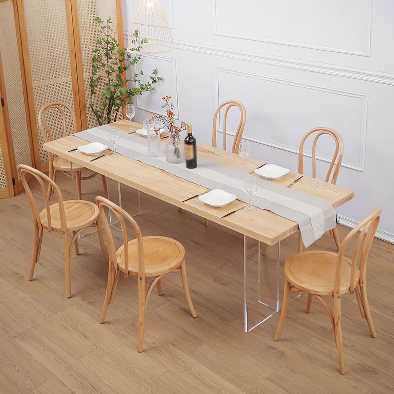 Modern 1/2/5/7 Pieces Rectangle Dining Set with Solid Wood Table and Chairs Furniture Clearhalo 'Dining Room Sets' 'Dining Tables & Seating' 'dining_room_set' 'furn' 'furn_dining_room_set' 'Furniture' 'furniture_dining_room_set' 'Kitchen & Dining Furniture' 'kitchen&dining_furn' 'kitchen' 1200x1200_98b11e1f-1c13-4055-837d-69a368d7f11e