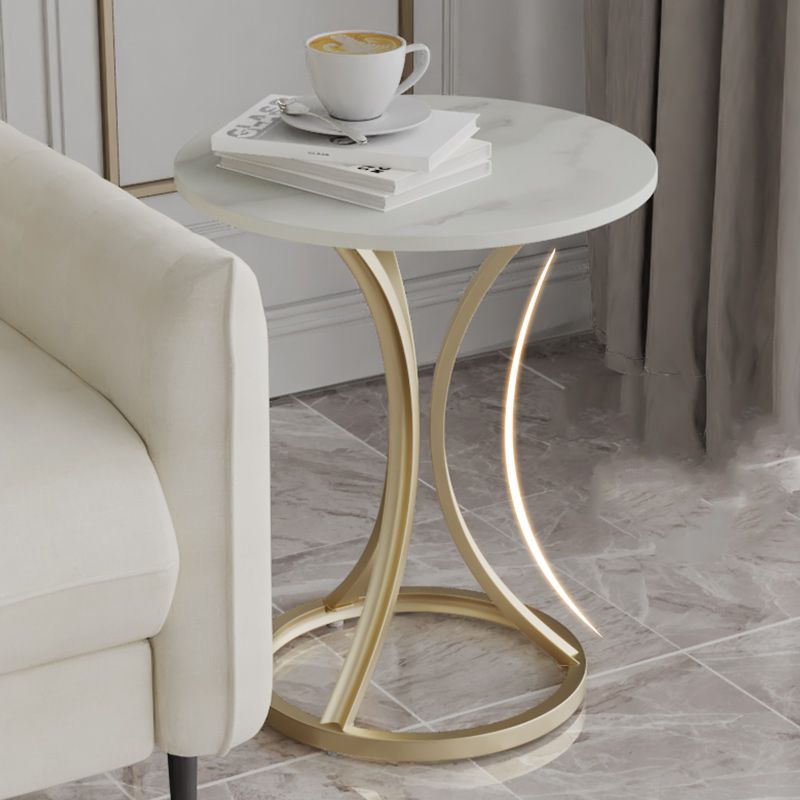 Glam Metal Side End Table Pedestal Round Sofa Side Accent Table Clearhalo 'Coffee & Accent Tables' 'End & Side Tables' 'end_side_tables' 'furn' 'furn_end_side_tables' 'Furniture' 'Living Room Furniture' 1200x1200_98b14fe0-8c48-45c5-abd7-53d3869468e7