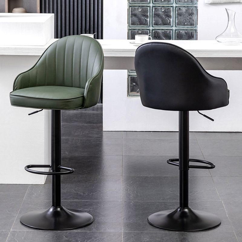 Adjustable Height Contemporary Bar Stool Footrest Leather Low Back Counter Stool Clearhalo 'Bar Furniture' 'Bar Stools' 'bar_stools' 'furn' 'furn_bar_stools' 'furniture_bar_stools' 'Kitchen & Dining Furniture' 'kitchen&dining_furn' 'kitchen' 'kitchen_furn' Furniture' 1200x1200_98b4782b-2eb7-49ec-a4b5-c695cf11b262