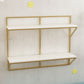 Glam Wall Mounted Bookshelf Iron Frame Glass and Pine Shelf Bookshelf Clearhalo 'Bookcases' 'furn' 'furn_bookcases' 'Furniture' 'furniture_bookcases' 'kitchen' 'kitchen_bookcases' 'Living Room Furniture' 'Office Furniture' 1200x1200_98b4efc7-2be0-4a78-a269-8246c4aff736