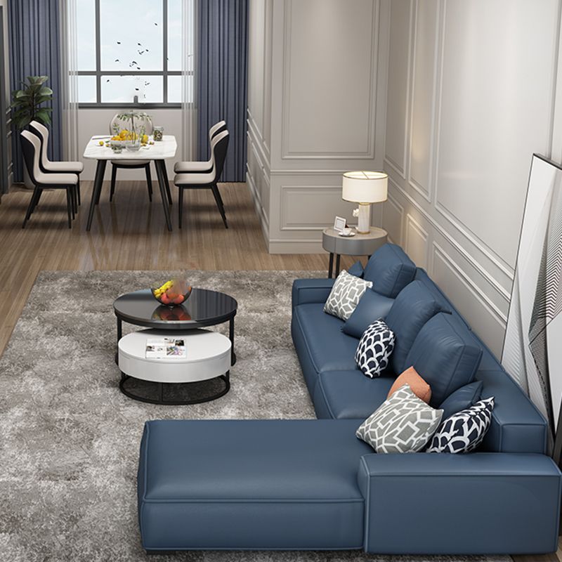 Moderne faux leer losse achterbank met chaise square arm bank - 70.87 "d