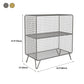 Modern Metal Bookshelf Standard Closed Back Bookshelf in Burnish