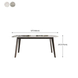 Retro Modern Rectangle Dining Site Table Stone Top 4-foot Oak Solid Wood Table Clearhalo 'Dining Tables & Seating' 'Dining Tables' 'dining_table' 'furn' 'furn_dining_table' 'Furniture' 'furniture_dining_table' 'Kitchen & Dining Furniture' 'kitchen' 'kitchen_dining_table' 1200x1200_98b9651a-1ad7-41d2-abd2-d315480e47b8