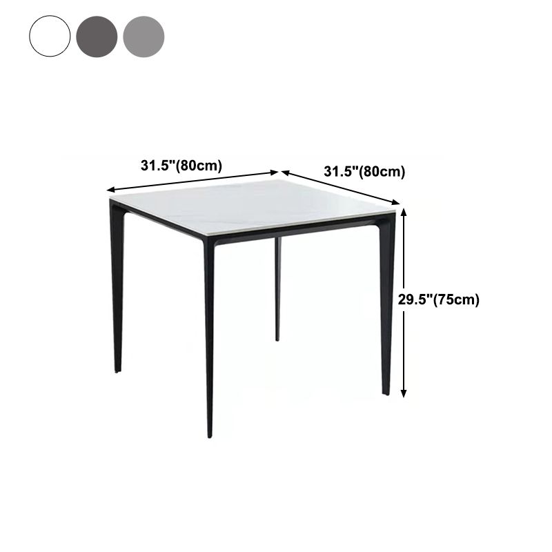 Industrial Style 4 Legs Furniture Stone Square Dining Table for Dining Room Clearhalo 'Dining Tables & Seating' 'Dining Tables' 'dining_table' 'furn' 'furn_dining_table' 'Furniture' 'furniture_dining_table' 'Kitchen & Dining Furniture' 'kitchen' 'kitchen_dining_table' 1200x1200_98ba1277-8124-4d36-a7d5-d4dffc67b9ec