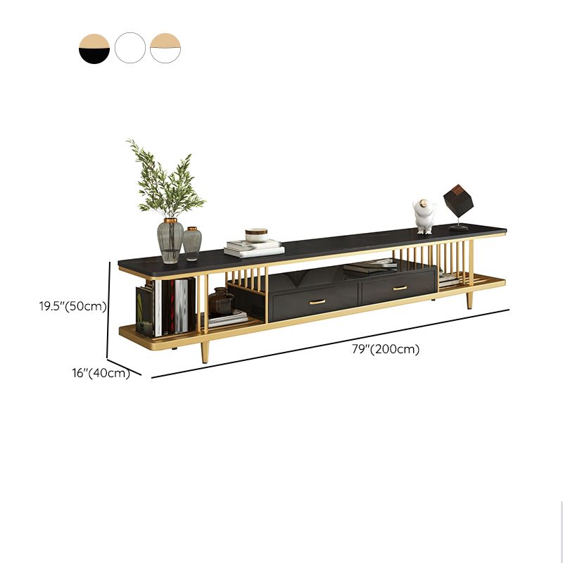 Eigentijdse tv-mediastandaard Stenen tv-console voor woonkamer
