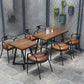 Industrial Double Pedestal Dining Table Wood Table for Cafe Bar Clearhalo 'Dining Tables & Seating' 'Dining Tables' 'dining_table' 'furn' 'furn_dining_table' 'Furniture' 'Kitchen & Dining Furniture' 1200x1200_98bc52af-c8e9-4189-92a2-3cb0737f9057