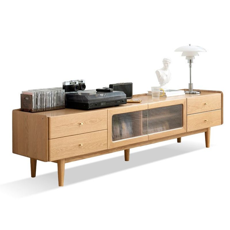 Modern 4 Drawers TV Stand Wooden TV Cabinet with Doors for Living Room Clearhalo 'furn' 'furn_tv_stands_entertainment_centers' 'Furniture' 'Living Room Furniture' 'TV Stands & Entertainment Centers' 'TV Stands & Media Storage Furniture' 'tv_stands_entertainment_centers' 1200x1200_98bc792a-551e-4112-9ee4-018bb9697630